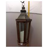 Large Rustic Wood and Metal Hanging Lantern - 32'