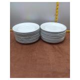 Set of 20 Lubiana White Ceramic Plates - Made in P