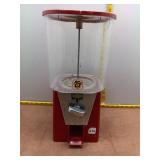 Classic Red 25 Cent Gumball & Candy Vending Machin
