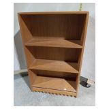 Vintage Mid-Century Style 3-Shelf Wooden Bookshelf