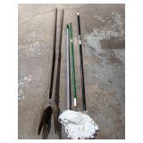 Vintage Post Hole Digger and Utility Tool Assortme