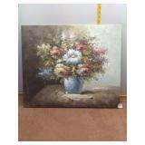 Large Impressionist Floral Still Life Oil Painting