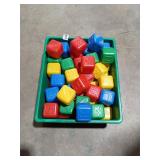 Colorful Early Learning Plastic Alphabet Blocks wi
