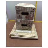 Vintage Style Paris Floral Storage Boxes & Photo A