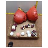 Vintage Collectibles Lot: Everlast Gloves, Matchbo