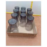 Set of 10 Smokey Grey Coca-Cola Contour Glasses