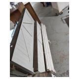 Rustic Farmhouse Barn Door Style Bed Frame Set