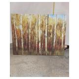 Large Autumn Birch Forest Canvas Wall Art - 36' He