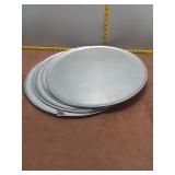 Set of 5 Large 18' Aluminum Pizza Pans/Serving Tra