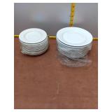 Mixed Lot of White Ceramic Plates - Lubiana & Syra
