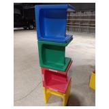 Set of 4 Vibrant Reversible 3-in-1 Kids' Cube Chai
