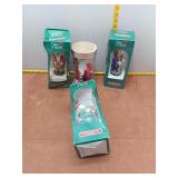 Lot of 4 Trim A Home European Style Hand Blown Gla