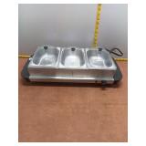 Nostalgia Electrics 3-Section Buffet Server & Warm