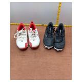 2-Pair Lot Youth Baseball Cleats Nike & Under Armo