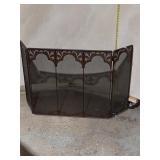 Vintage Style 4-Panel Folding Decorative Metal Fir