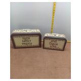 Set of 2 Decorative Keepsake Suitcases - Faith & L