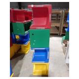 Large Lot of 4  Colorful Children's Plastic Cube C