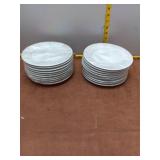 Set of 20 White Inter American Porcelain Plates -