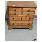 Vintage-Style 8-Drawer Wooden Storage Chest