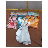 Vintage Mattel Barbie in Sparkly Silver Gown & 3 G
