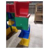 Versatile Kids' 4-Piece Plastic Cube Chair and Tab