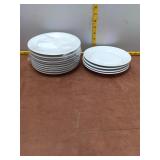 Lubiana Poland White Ceramic Plate Lot - 14Pieces