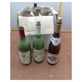 Assorted Lot of Mixed Wine Bottles - 1980s-EMPTY