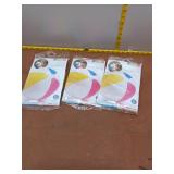 Lot of 3 Intex 24' Glossy Panel Inflatable Beach B