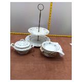 Princess China 'Sweet Briar' Vintage Dessert Set -