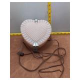 Vintage Pink Frosted Glass Heart-Shaped Headboard