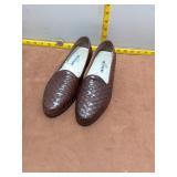Trotters Brown Woven Slip-On Loafers