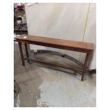 Vintage Primitive Long Slim Wood Console Table