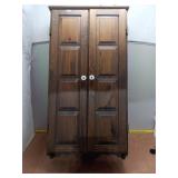 Wall-Mounted Wooden Tie & Belt Cabinet