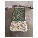 Pair of Decorative Floral Hand-Tufted Wool Rugs -