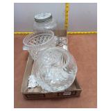 Vintage Style Glassware & Angel Ornament Lot - 8 P