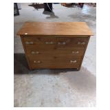 4-Drawer Wood Dresser with Glass Pulls