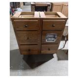 Pair of Mouser Custom Oak Vanity Drawer Units
