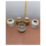 5-Piece Stoneware Jar & Decorative Ceramic