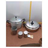Mixed Kitchenware Lot - Pots, Shakers, and cups