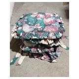 Set of 6 Vintage Style Floral Ruffled Dining Chair