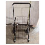 Versatile Black Folding Wire Shopping Utility Cart