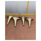 Set of 4 Mid-Century Modern Brass Flared