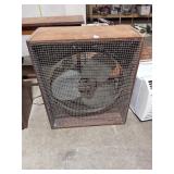 Vintage Manning Bowman Industrial Box Fan in Custo