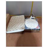 Mixed Craft & Home Lot: Glue Gun, Doilies, etc