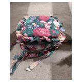 Charming Set of 4 Vintage-Style Floral Ruffled Cha