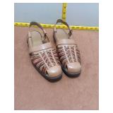 Chic Sheree III Woven Huarache Sandals Acorn