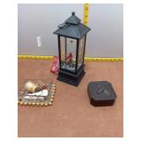 Vintage Style Decor Lot: Cardinal Snow Lantern, Ho