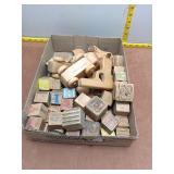 Vintage Wooden Toy Collection - Alphabet Blocks &
