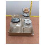 Mixed Glass Storage Jar Collection - 5 Piece