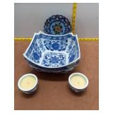 Blue & White Ceramic Lot - Portugal Plate